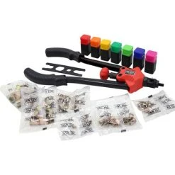 WILTEC Pince Rivets De Traction Pince Pour Rivets Aveugles Écrous à Sertir Set 7 Mandrins Interchangeables