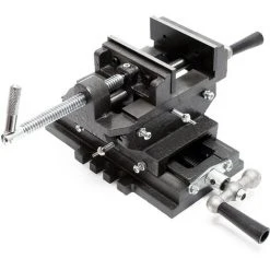 WILTEC Étau De Fraisage 2 Axes 75 Mm Perceuse à Tarauder Table Croisé Établi Étau Machine Outil Atelier