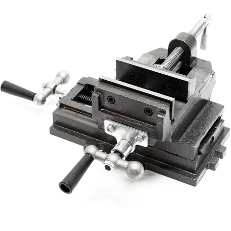 WILTEC Étau De Fraisage 2 Axes 75 Mm Perceuse à Tarauder Table Croisé Établi Étau Machine Outil Atelier – Image 2