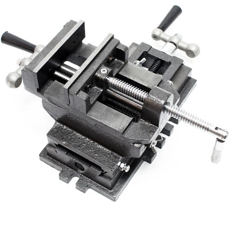 WILTEC Étau De Fraisage 2 Axes 75 Mm Perceuse à Tarauder Table Croisé Établi Étau Machine Outil Atelier – Image 5