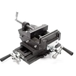 WILTEC Étau De Fraisage 2 Axes 150 Mm Perceuse à Tarauder Table Croisé Établi Étau Machine Outil Atelier