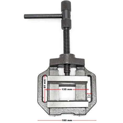WILTEC Etau De Machine Outil Professionnel Perçage Meulage Fraisage Outil Atelier Perceuse125mm – Image 2