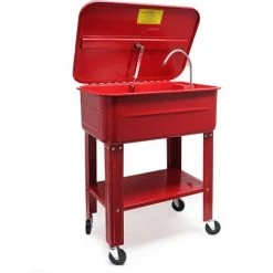 WILTEC Fontaine De Dégraissage Nettoyage De Pièces Mécaniques Bac De Lavage 75,7l Avec Pompe Garage Atelier