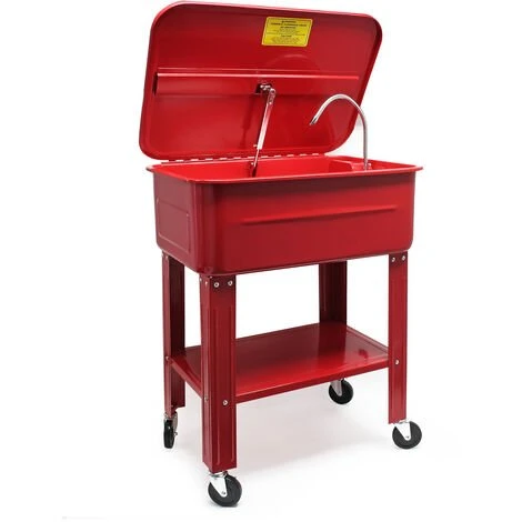 WILTEC Fontaine De Dégraissage Nettoyage De Pièces Mécaniques Bac De Lavage 75,7l Avec Pompe Garage Atelier