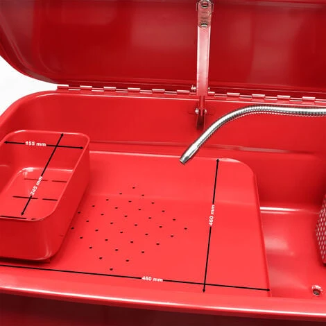 WILTEC Fontaine De Dégraissage Nettoyage De Pièces Mécaniques Bac De Lavage 75,7l Avec Pompe Garage Atelier – Image 3