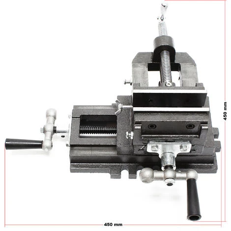 WILTEC Étau De Fraisage 2 Axes 200 Mm Perceuse à Tarauder Table Croisé Établi Étau Machine Outil Atelier – Image 4