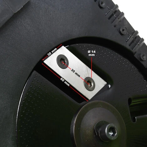 WILTEC Broyeur Végétaux électrique 2500W Déchiqueteur Jardin Branche Coupe 40mm Bac Ramassage Mobile – Image 5