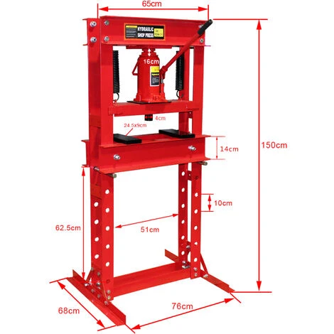 WILTEC Presse Hydraulique Presse D’atelier Presse à Cadre 30t Pression De Pressage Plier Deformer – Image 2