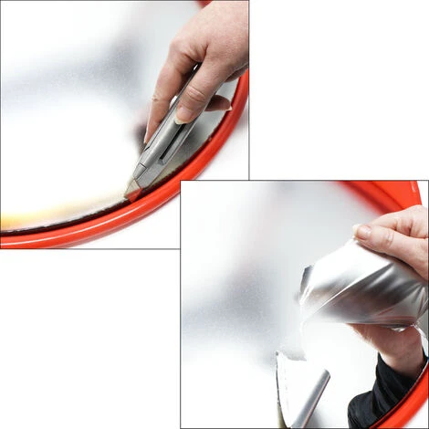 WILTEC Miroir Extérieur De Circulation Convexe 80cm Sécurité Routière Outdoor Résistant Rétroviseur – Image 5