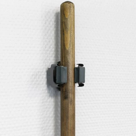 WILTEC Jeu De 20 Porte-balai Acier Support Mural Pour Outils De Nettoyage Et Jardinage Râtelier Rangement – Image 2