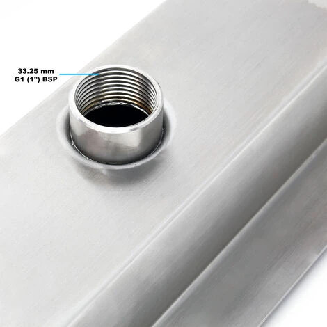 WILTEC Lame D‘eau Pour Piscine Bassin Étang 40cm LED Acier Affiné Cascade Chute D‘eau Fontaine Jardin – Image 3