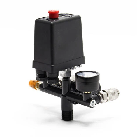 WILTEC Régulateur De Pression Avec Pressostat Pour Compresseur Pressostat 2 Afficheurs – Image 3