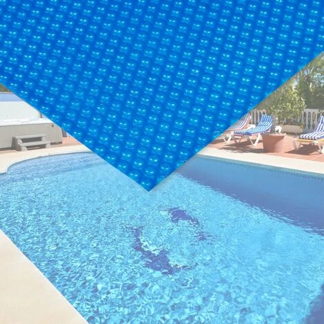 WILTEC Bâche à Bulles 4x6m Bleue Couverture De Piscine Solaire Chauffage De Bassin Outdoor Jardin – Image 3
