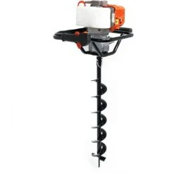 WILTEC Tarière Thermique Essence Set Avec Foret De 100 Mm, 1,4 KW 1,9 CV Machine à Percer Jardinage