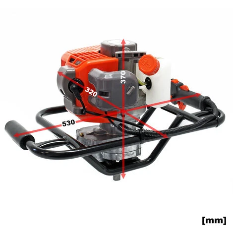 WILTEC Tarière Thermique Essence Set Avec Foret De 100 Mm, 1,4 KW 1,9 CV Machine à Percer Jardinage – Image 5