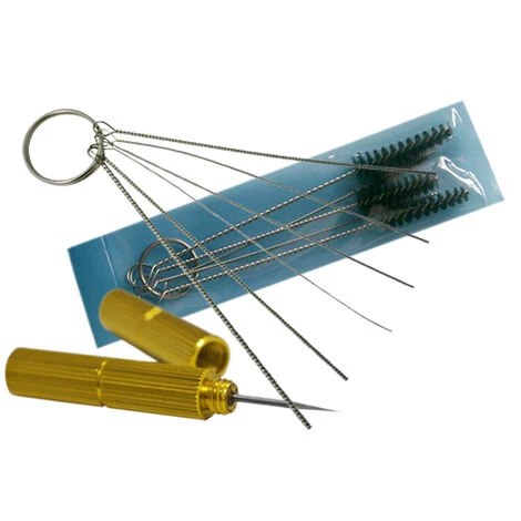 WILTEC Airbrush Lot De 12 Pièces Pour Nettoyage Brosses Fils Aiguille