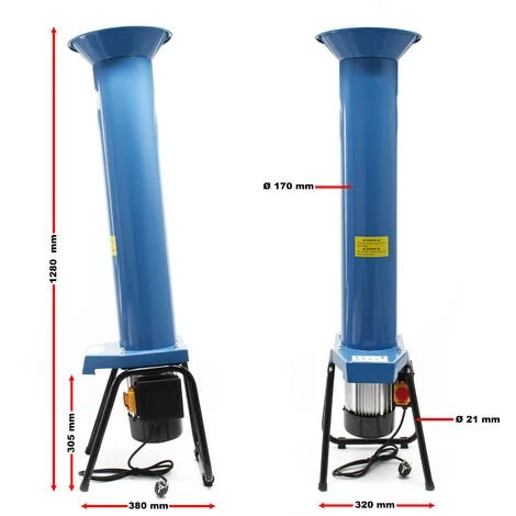 WILTEC Broyeur électrique En Acier 1100W 1,5 CV 2800t/min Jusqu'à 1000 Kg Par Seconde Concasseur De Fruits – Image 4