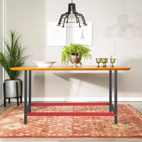 WILTEC Pied D’établi 100x57x81 Cm Acier Anthracite Rouge Support Table Travail Emballage Atelier Dépôt – Image 3