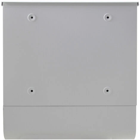 WILTEC Boite Aux Lettres Avec Porte-journaux Blanc Revêtement Poudre Montage Au Mur Avec 2 Clés Courrier – Image 3