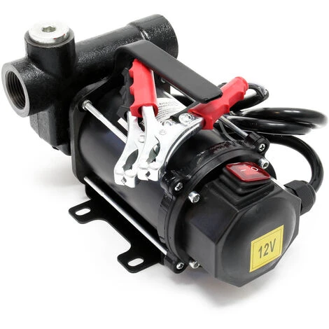 WILTEC Pompe Diesel Auto Aspirante 80l/min 550 Watts 12V Hauteur D'aspiration 3m Fuel Pompe à Huile Gasoil – Image 4