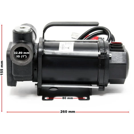 WILTEC Pompe Diesel Auto Aspirante 80l/min 550 Watts 12V Hauteur D'aspiration 3m Fuel Pompe à Huile Gasoil – Image 5