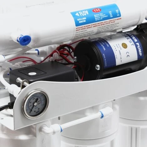 WILTEC Naturewater 5-etapes Osmose Inverse (RO) 180l/jour Avec Pompe De Surpression Et Manomètre – Image 4