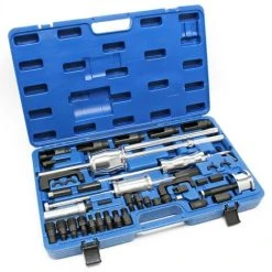 WILTEC Coffret D’extracteurs D’injecteur CDI 40 Pcs Kit 3 Marteau à Coulisse & Adaptateur Garage Dépannage