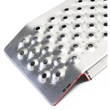 WILTEC Jeu De Rampes 400 Kg 150 Cm Aluminium Largeur De Pneu Jusqu'à 195 Mm Rampe De Chargement Accès – Image 2