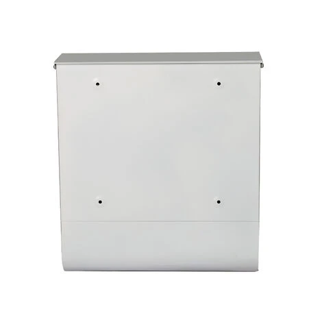 WILTEC Boite Aux Lettres Blanche Compartiment Pour Journaux Large Fente 3 Fenêtres De Visualisation – Image 3