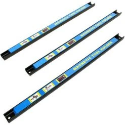 WILTEC Barre Porte- Outils Aimantée 46cm - 3pcs. Barre Magnétique Acier Carbone Support Rangement Outillage