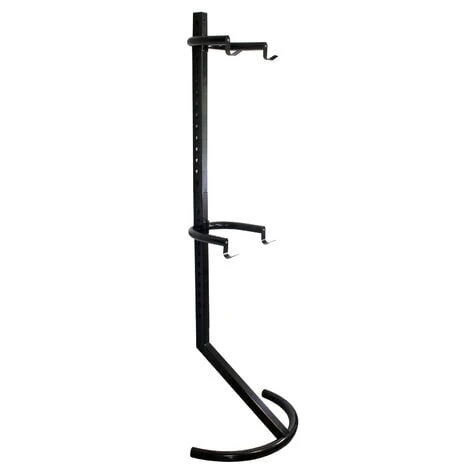 WILTEC 2x Béquille 2 Vélos 90kg Peu Encombrant Système D’accrochage Avec 2 Bras D’appui Réglable Support