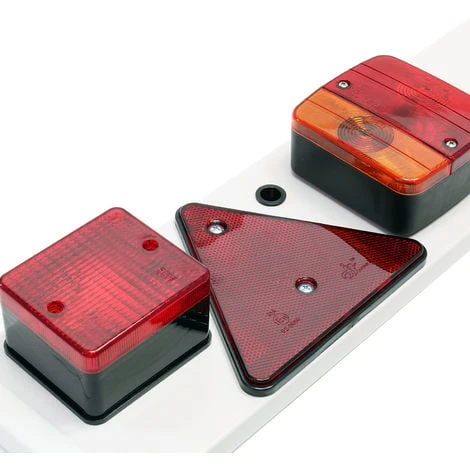 WILTEC Rampe Éclairage Remorque 7 Broches Largeur 137cm & Câble De 6m Avec Feux Arrière Stop & Clignotants – Image 3