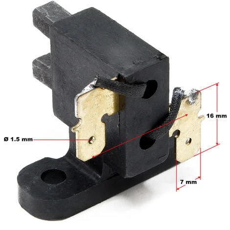 WILTEC Pièce De Rechange Pour Générateur De Courant Porte-balai Avec Balais De Charbon Pour 3 Phases 400 V – Image 2