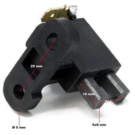WILTEC Pièce De Rechange Pour Générateur De Courant Porte-balai Avec Balais De Charbon Pour 3 Phases 400 V – Image 3