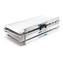 WILTEC Rampe Pour Fauteuil Roulant Rampe De Chargement 2x Pliable Aluminium 152cm 270kg Rampe Valise