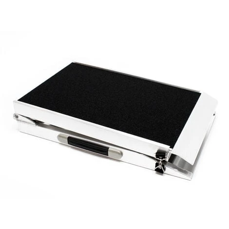 WILTEC Rampe D'accès Pour Chiens 1x Pliable Aluminium Surface Antidérapante, 244 X 48 Cm 115kg