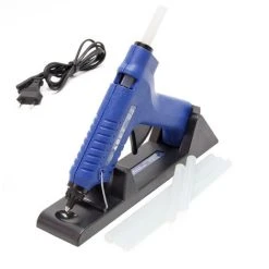 WILTEC Pistolet à Colle Chaude Kit 80W Station De Chauffage Bâtons De Colle Bricolage Artisanat Coffret