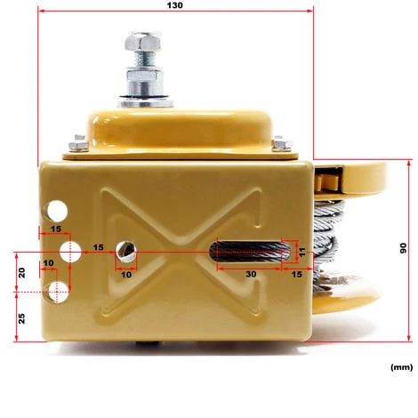 WILTEC Treuil à Câble Manuel De Halage Charge Max. 540kg 10m Rapport De Transmision 4.2:1 Bateau Auto – Image 3