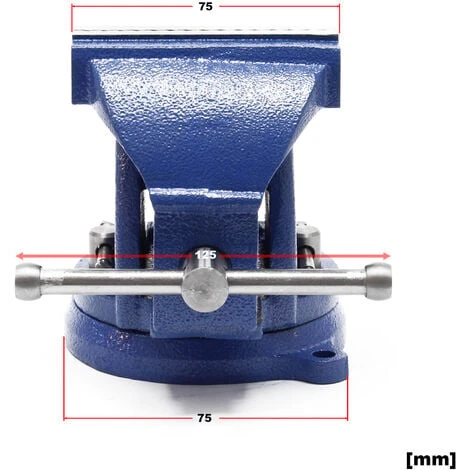 WILTEC Étau D’atelier Heavy Duty 75 Mm Mâchoire De Serrage & Enclume Pour Contrainte Importante Établi – Image 4