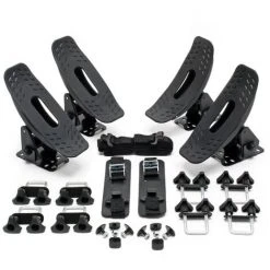 WILTEC Porte-Kayak De Toit Support Canoë 4 Pièces Porte-bateau Galerie De Toit Voiture 2 Sangles Fixation