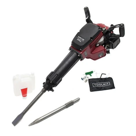 WILTEC Marteau-piqueur 2,5CV 55J Force De Frappe 1500 1/min Prise Hexagonale 2 Burins Brise-béton Cloison