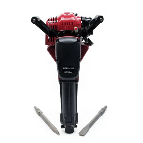 WILTEC Marteau-piqueur 2,5CV 55J Force De Frappe 1500 1/min Prise Hexagonale 2 Burins Brise-béton Cloison – Image 3