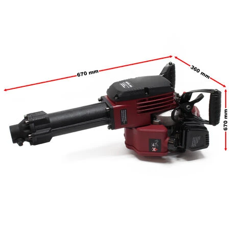 WILTEC Marteau-piqueur 2,5CV 55J Force De Frappe 1500 1/min Prise Hexagonale 2 Burins Brise-béton Cloison – Image 5