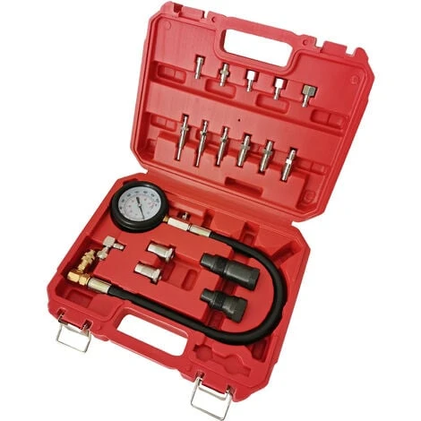 WILTEC Testeur De Compression Auto/ Poids Lourd Moteur Diesel 0-70 Bars Pièces Kit – Image 2