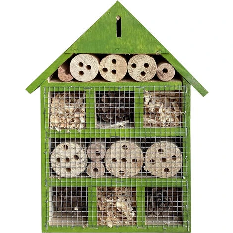 WILTEC Hôtel à Insectes 230x80x300 Mm Nichoir Naturel Pour Arachnide Abri Refuge Biodiversité Jardin – Image 2