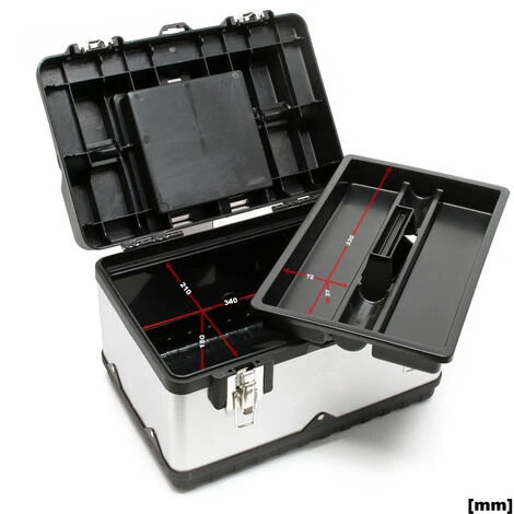 WILTEC Boite à Outils 38x27x25cm Acier Fin Cadre En Plastique Porte-outils Mallette Avec Poignée – Image 4