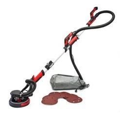 WILTEC Ponceuse De Plafond Girafe Mur 750W Ø 225mm Disque De Meulage Tige Télescopique 6 Grains Affûtage