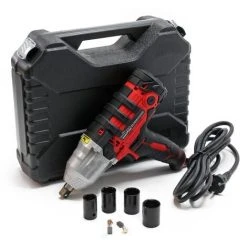 WILTEC Clé à Chocs électrique Entrainement 450W, 12,7mm (½") & Interrupteur à Bascule 4 Douille Boulonneuse