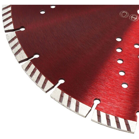 WILTEC Disque Diamant à Tronçonner Ø350mm Alésage 22,23mm Disque Universel 10mm Carrelage Segment Turbo – Image 2