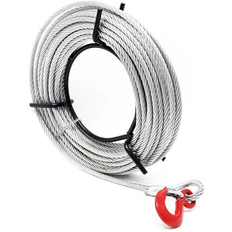 WILTEC Treuil à Câble 3200kg Max. Palan 20m Ø 16mm Goupille Cisaillement Crochet Charge Levage Traction – Image 2